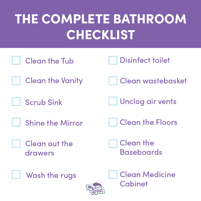 The complete bathroom printable checklist